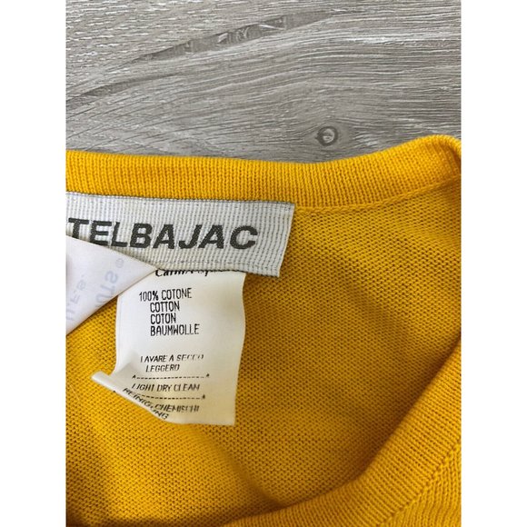 Rare CASTELBAJAC Peanuts Snoopy Yellow Sweater size 54 US Sz L 100% Cotton - Picture 4 of 7